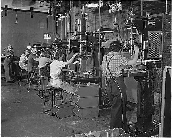 Theory of Constraints in IT: Keeping Busy, but Adding No Value? Women drill press operators in 1942